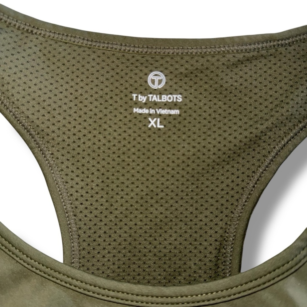 TALBOTS Performance Interlock Tank with Bra - XL Olive Branch - Picture 5 of 12
